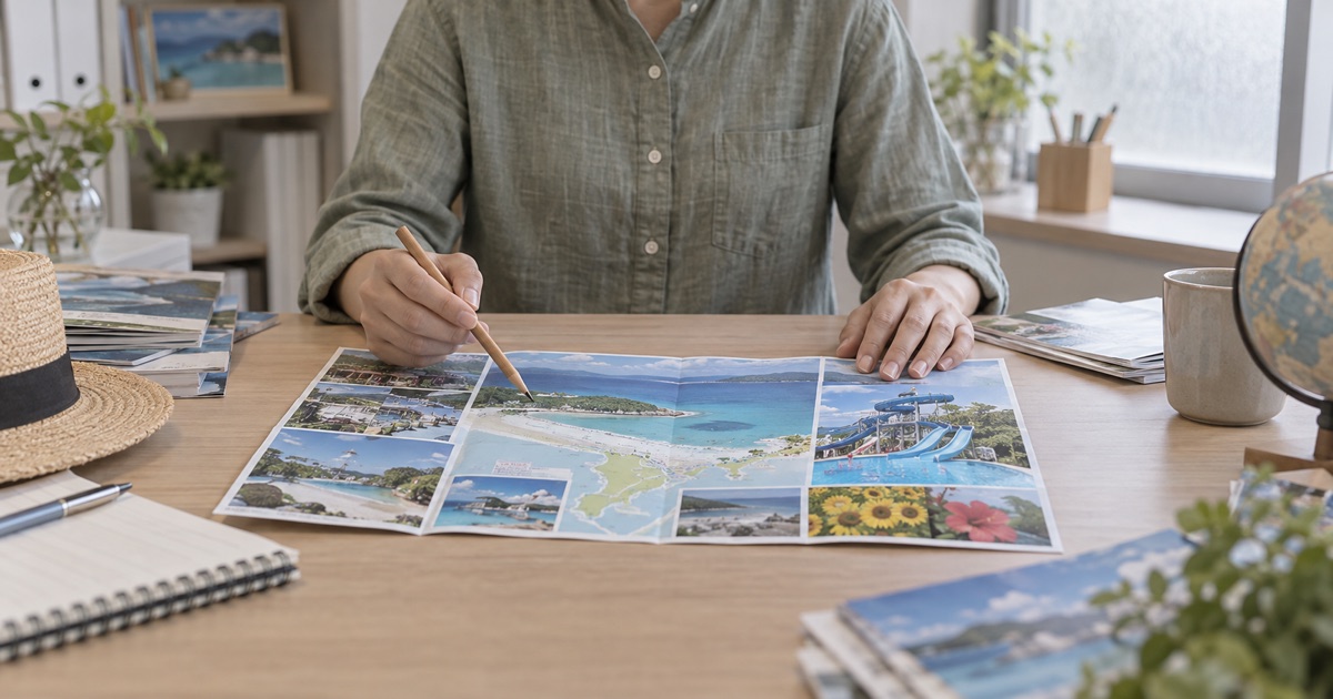 夏休みに子供が楽しめる家族旅行の計画手順のイメージ写真